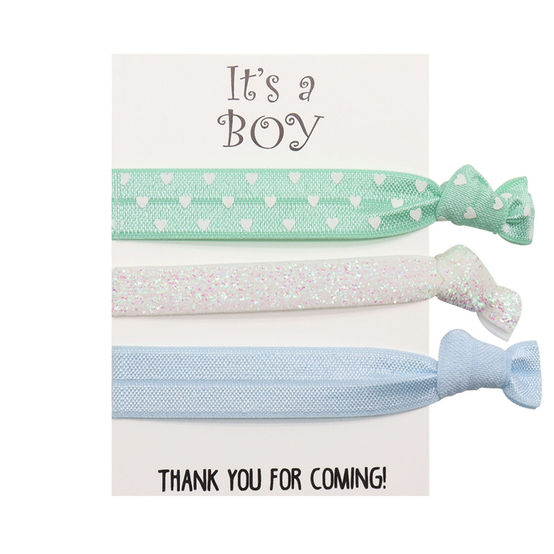 It's a boy hair ties